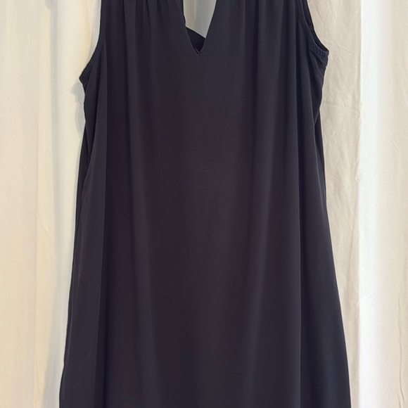 Old Navy Black Sleeveless Shift Dress Keyhole Back Summer Casual Medium - Picture 4 of 5